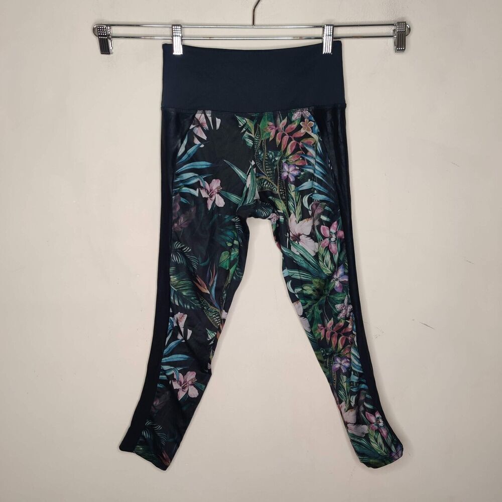 Noli Active Floral Tropical‎ Legging w Side Stripe 7/8